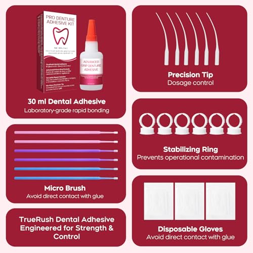 Dental Lab Instant Bonding Glue for Dentures & Dental Tools - Fast-Setting 15-60 Sec