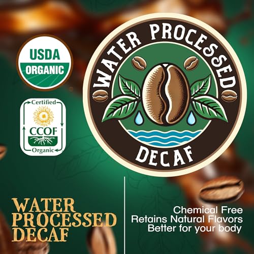 50/50 French Roast Organic Whole Bean Coffee - Half-Caff, 5 lb - Variation of 50/50 French Roast 50% Decaf