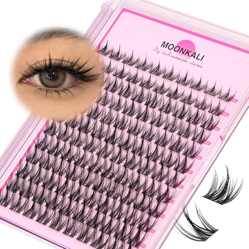 Natural Lash Clusters Wispy Fairy Eyelash Extensions 10-16MM CC Curly Manga Eyelash Clusters 120Pcs Individual Versatile DIY Lash Extension, Black