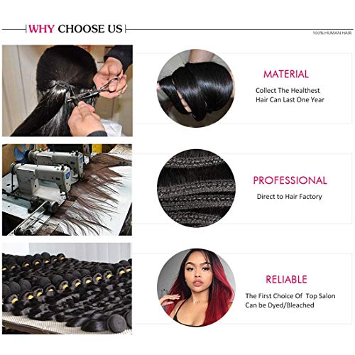 Liang Dian 8 8 10 10 Inch Natural Black Brazilian Virgin Straight Human Hair Bundles