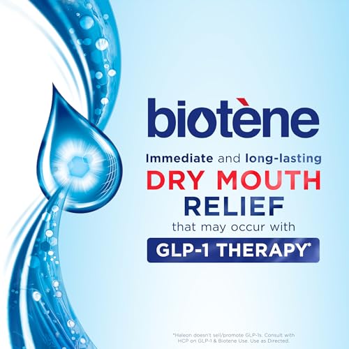 Biotene Oral Rinse Mouthwash for Dry Mouth Fresh Mint Pack of 2 - 33.8 Fl Oz