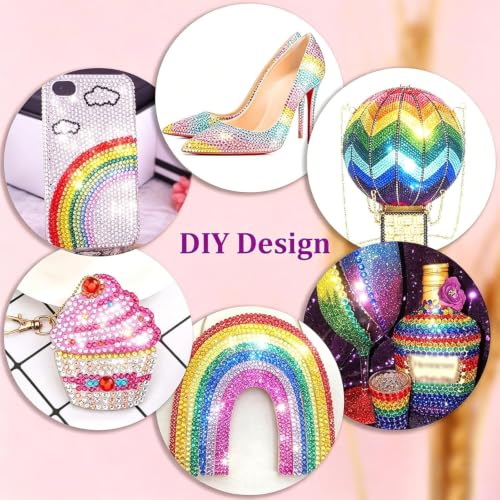 Bedazzling Kit 72 Colors 72000PCS Jelly Flatback Gems - Rainbow Variation