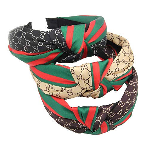 Head Bands Soft Hair Bands Three Pack Non-Slip Classic Style Green G