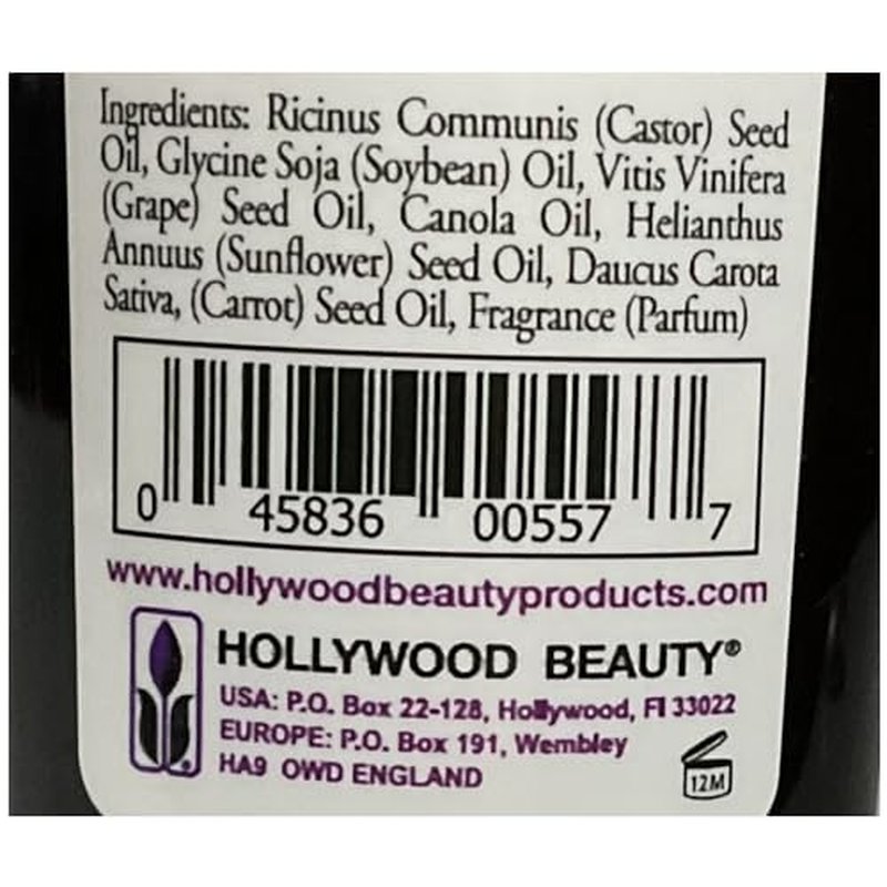 Hollywood Beauty Black Jamaican Castor Oil, 3 oz (Pack of 2)