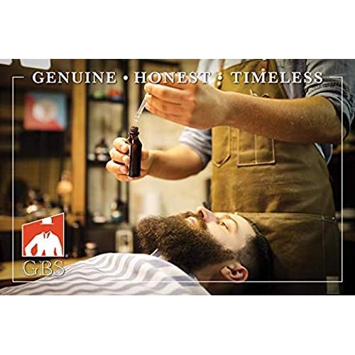 G.B.S Beard Care Razor kit, Beard Oil, Beard Brush, Sandalwood Beard Balm, Barber Scissors, Dressing Comb, MCT Mustache Comb and Razor Shavette Blades