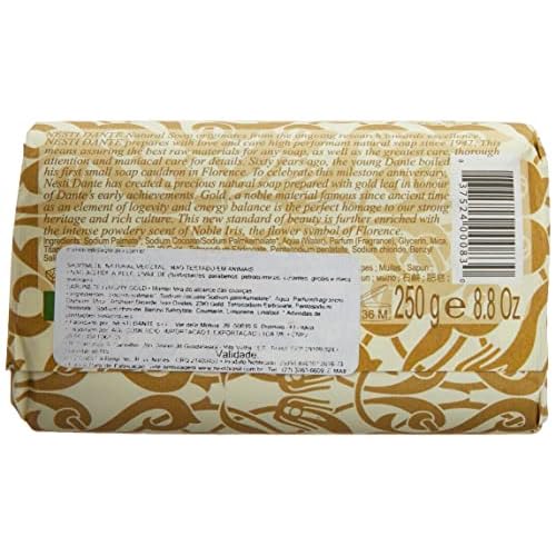 Nesti Dante Nesti dante 60 anniversary luxury gold soap with gold leaf (limited edition), 8.8oz, 8.8 Ounce