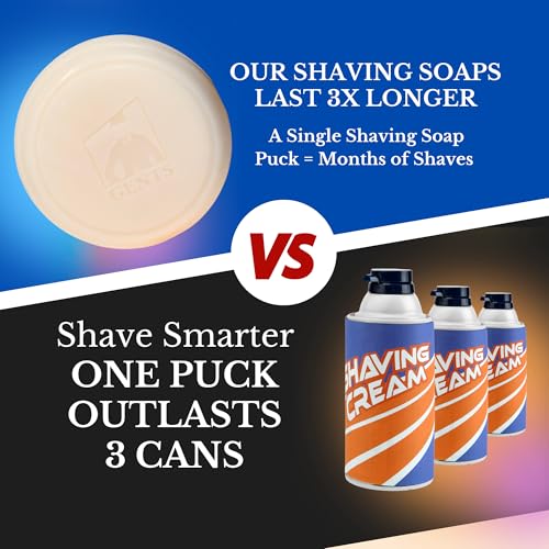 Men's Shaving Soap 97% Natural Shea & Glycerin Rich Lather 6 Pack Variety