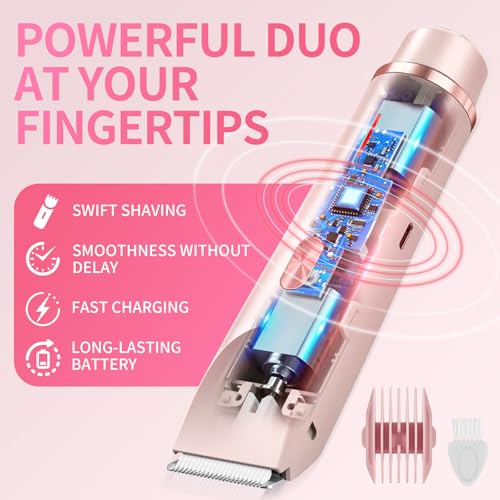 GlowShave¢â -2-in-1 Women¡¯s Body Shaver,Glow Aura Bikini Shaver