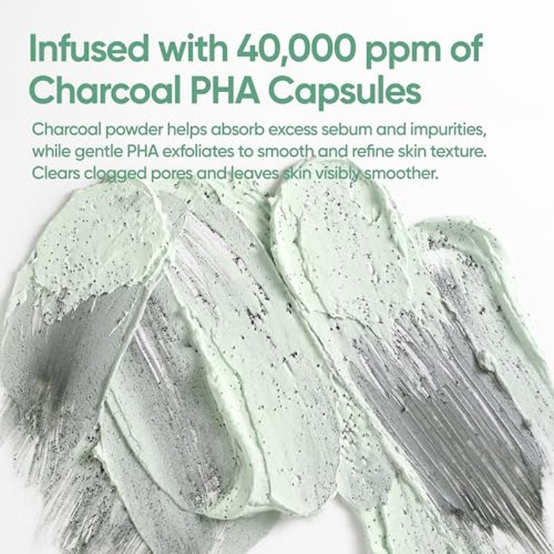 BANILA CO Clean It Zero Charcoal Capsule Pore Polish Mask | Gentle Exfoliating Facial Polish with Charcoal PHA Capsules & Green Clay | Korean Skincare for Oily & Sensitive Skin (100g / 3.53 oz)