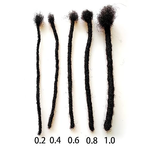 Human Hair Loc Extensions Salt and Pepper #39 - 12 Inch Small Size, 10 Dreads/Bundle