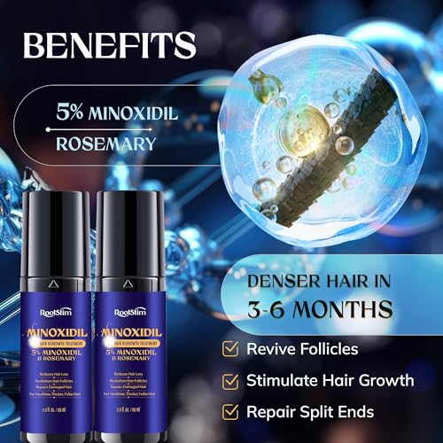 Minoxidil Hair Growth Serum 2-Pack 60ML Extra Strength for Men & Women with Rosemary - Variation of THIS listing