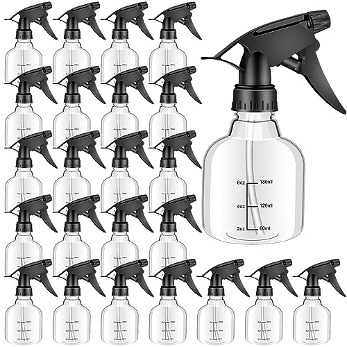 8oz Refillable Spray Bottles with Adjustable Nozzle - Pack of 24