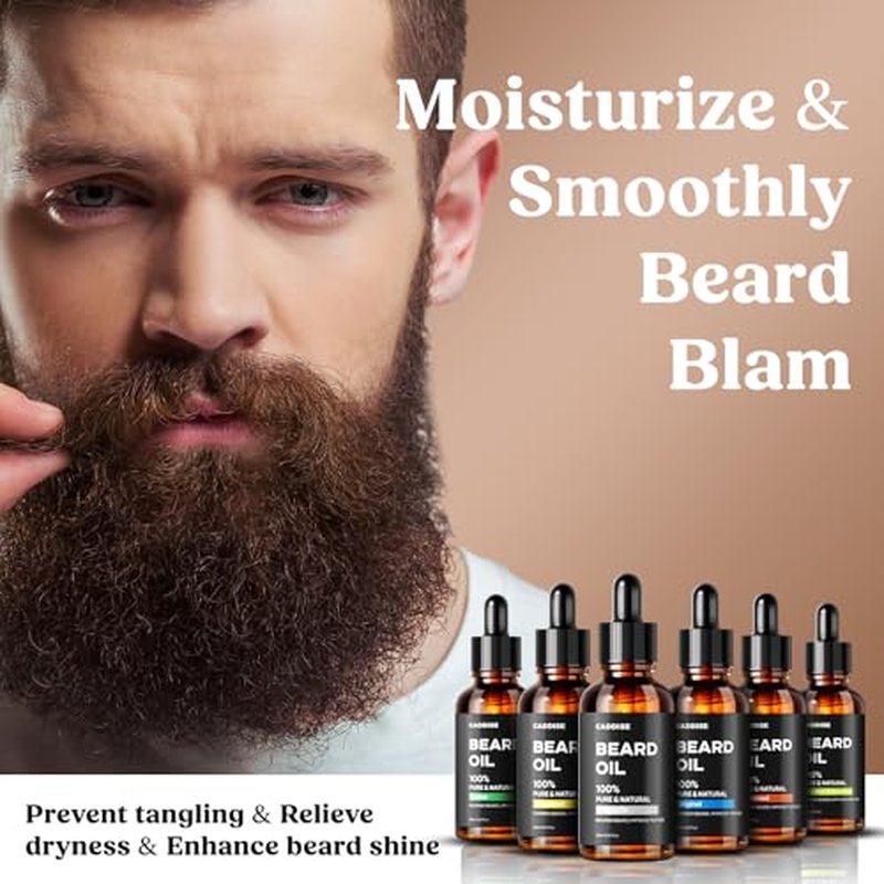 Beard Oil Set ? 6 Unique Scents, All-Natural Ingredients for a Healthy, Nourished Beard, Idea Gift for Men Birthdays, Father¡¯s Day & Christmas.