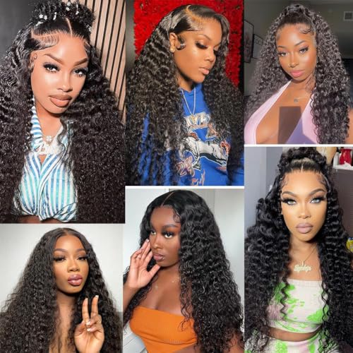 Natural Color 20 Inch Deep Wave Lace Closure Human Hair Pre-Plucked with Baby Hair
