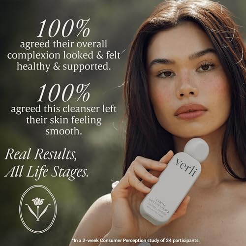 Verli Gentle Daily Cleanser - Hydrating Facial Cleanser for Sensitive & Dry Skin 3.38 fl oz