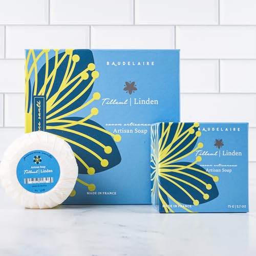 French Cleansing Bar with Shea Butter - Linden Scent, 2.7oz - Pack of 4