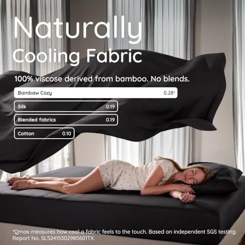 Bamboo Cooling Bed Sheet Set Full Size - 4 Pieces, Soft & Breathable