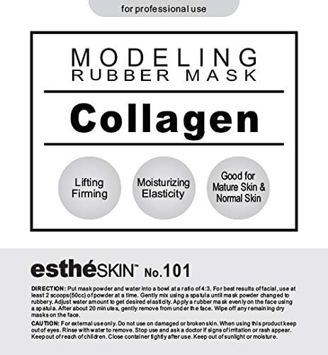 EstheSKIN No.101 Collagen Peel-Off Rubber Mask 35oz – Hydrating & Firming Skin Care