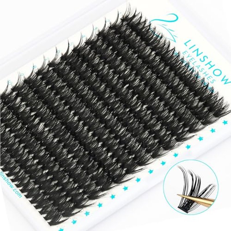 280pcs Lash Clusters 30D D Curl 11mm Handmade Soft Natural Cluster Lashes DIY Individual Eyelash Extensions Easy Self Application