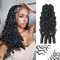 Feather Crochet Human Hair for Black Women 24 Inch 50g - MORGENSTAR Variation 1B-50G