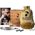 M. A. C.¢ç Beard Kit for Men, Beard Grooming Kit Including Boar Brush, Trimming Scissor Beard Comb and Straight Edge Safety Razor & Blades-Ideal Beard Care Kit with Wooden Gift Box