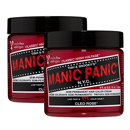 Semi Permanent Hair Dye - Bright Magenta Pink, Long-Lasting, Vegan, Cruelty-Free - 2 Pack