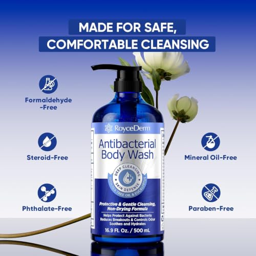 Roycederm 16.9 fl oz Antibacterial Body Wash 0.13% Benzalkonium Chloride – Pack of 2