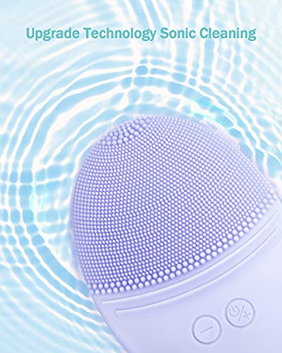 EZBASICS Silicone Facial Cleansing Brush Violet Waterproof Skin Care Tool
