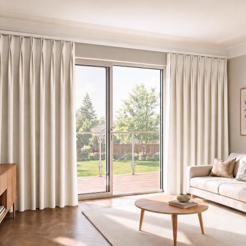 Heavy Duty Ceiling Curtain Track Wall Mount - 18 FT White Room Divider Rod with Hooks