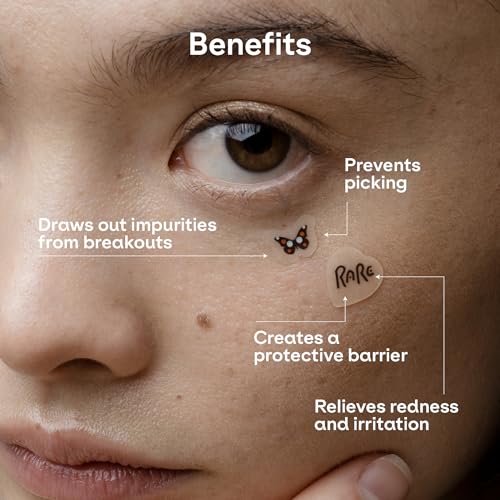 Cute Pimple Patches for Face ? Tattoo Style Hydrocolloid Acne Patches (Confidence Patch Set) with Star Designs (66 Cute Patches) with a Tin Case ? Vegan & Cruelty-Free