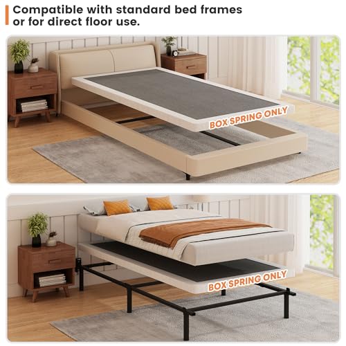 HAVONIZD Twin Box Spring 2 Inch Heavy Duty Steel Support Silent Foundation