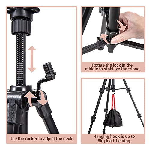 Heavy Duty Wig Stand with Adjustable Height and Black Finish for Making Wigs
