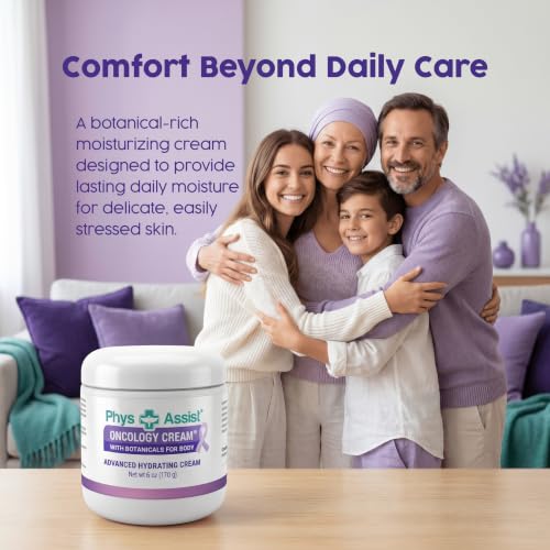 PhysAssist Oncology Cream for Chemo & Radiation Skin Relief - 6oz Jar - Sensitive & Non-Irritating
