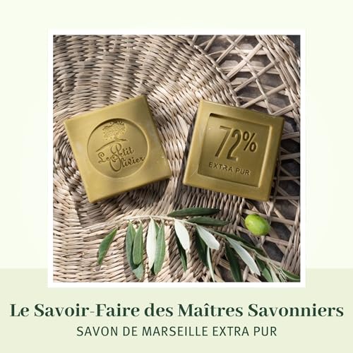 Natural Olive Oil Marseille Soap Bars - Gentle, Paraben-Free, Cruelty-Free, Made in France