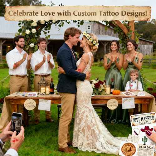 Printable Temporary Tattoo Paper for Inkjet Printer ? 8.5"x11", 15 Sheets ? Custom Tattoo Transfer Paper for Valentines Day Gifts, Kids, Adults, Halloween, Christmas, Party, Festival
