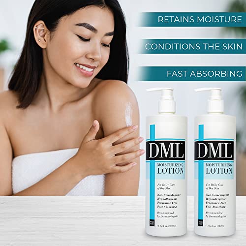Unscented Moisturizing Lotion 16 Fl Oz Pack of 2 - Gentle Hydrating Body Care