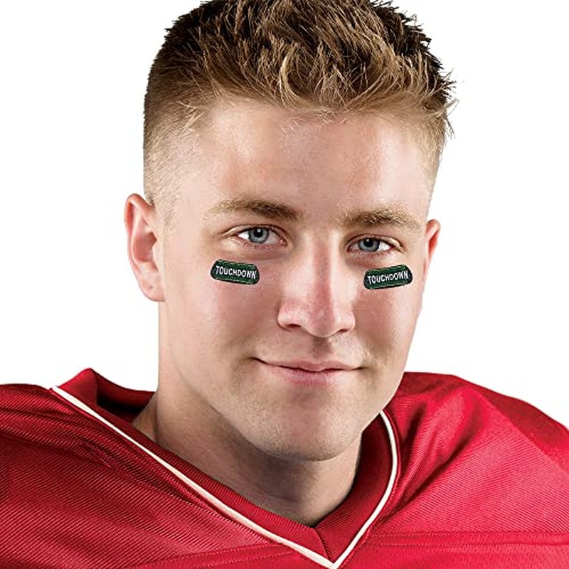 Anderson's Football and Touchdown Glitter EyeBlacks and Body Decals, 12 per Package, Tattoos, Cheek Cheers, Fan Gear, Sports Fan Gear,School Spirit, Football Cheerleader Accessories, Homecoming