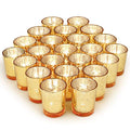 Gold Mercury Glass Votive Candle Holders 72pcs - All Match Wedding Party Decor