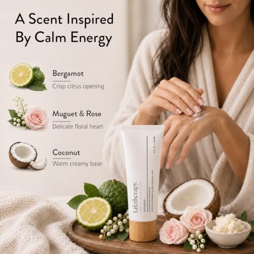 Lifetherapy Grounded Moisturizing Hand Cream 4oz - Fast Absorbing, Paraben-Free