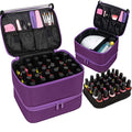 ButterFox Nail Polish Carrying Case Bag Storage Organizer, Fits up to 60 Nail Polish Bottles, Pockets for Manicure Accessories - Royal Purple