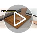 Teak Wood Bath Mat 24x18 Inches - Rectangular Bathroom Shower Floor Mat