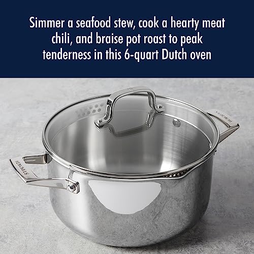 Henckels Clad H3 6-Quart Stainless Steel Dutch Oven - Induction Compatible