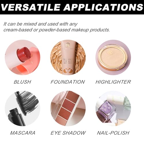 YOUNG VISION Makeup Mixing Liquid, Eyeshadow/Foundation Mixing Medium Makeup, Eyeliner Sealer, Pigment Enhancer, Durability Waterproof Transparent Make up Fixer Liquid Drops, 9ml/0.3 fl oz