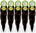 Dark Brown 24-Inch Pre-Stretched Braiding Hair - Silky Braid 5 Pack
