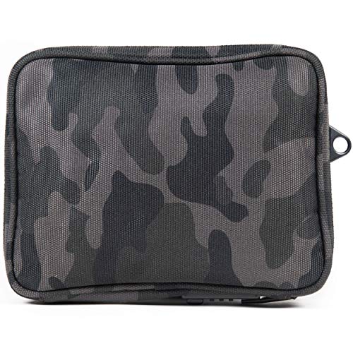 Camo 7 Inch Lockable Odor Sealing Pouch with Hidden Storage - Carbon Lined