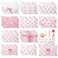 Pink Bow Makeup Bags Set for Women - 30 Coquette Cosmetic Pouches with Bow Variation