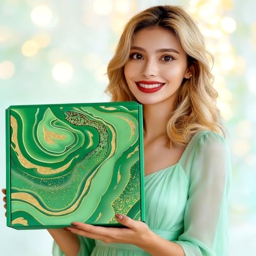 Green Spa Gift Basket for Women - Relaxing Self Care & Thank You Gift Set