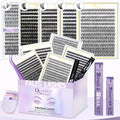 False Eyelash Kit with Glue, Tweezers & Curler - Reusable Natural & Dramatic Styles, Variation 1