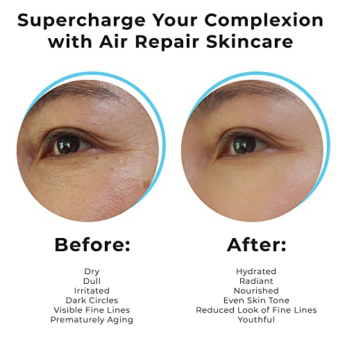 Skin Moisturizer & Eye Repair Cream - Air Repair Super Hydrating Eye Cream for Dark Circles, Wrinkles, & Puffy Eyes, & Complexion Boosting Face Moisturizer with Hyaluronic Acid - Vegan Skin Care Set