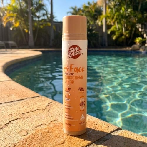 Sun Zapper SPF 30 Zinc Sunscreen Pump 100g - Organic, Reef Safe Face SPF